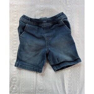 Garanimals Toddler Boys 3T Denim Pull On Shorts Elastic Waist Dark Jean Shorts